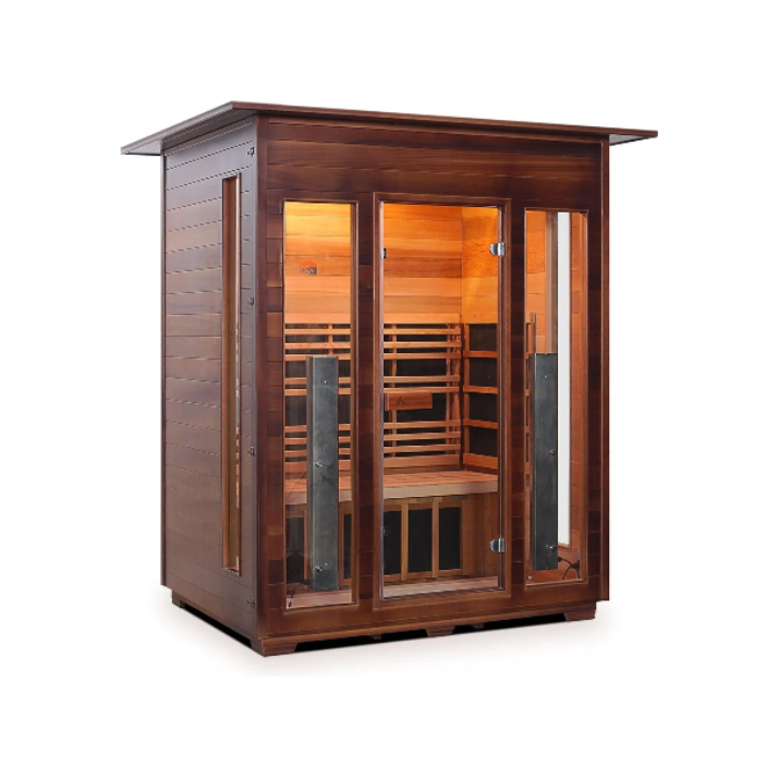 3-Person Hybrid Infrared/Traditional Indoor Sauna