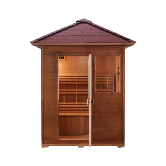 3-Person Outdoor Traditional Sauna In Hemlock Wood